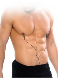 Черные электрические зажимы для сосков Shock Therapy Nipple Clamps - Pipedream - купить с доставкой в Уссурийске