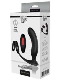 Черный массажер простаты REMOTE P-PLEASER - Dream Toys - в Уссурийске купить с доставкой