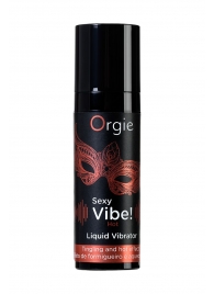 Разогревающий гель для массажа ORGIE Sexy Vibe Hot с эффектом вибрации - 15 мл. - ORGIE - купить с доставкой в Уссурийске
