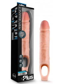 Телесный реалистичный фаллоудлинитель 10 Inch Silicone Cock Sheath Penis Extender - 25,4 см. - Blush Novelties - в Уссурийске купить с доставкой