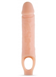 Телесный реалистичный фаллоудлинитель 10 Inch Silicone Cock Sheath Penis Extender - 25,4 см. - Blush Novelties - в Уссурийске купить с доставкой