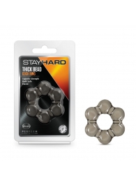 Дымчатое эрекционное кольцо Stay Hard Thick Bead Cock Ring - Blush Novelties - в Уссурийске купить с доставкой