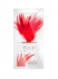 Красный перьевой тиклер Plume - 23 см. - Lola Lingerie - купить с доставкой в Уссурийске
