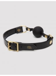 Черный кляп-шар Bound to You Faux Leather Ball Gag - Fifty Shades of Grey - купить с доставкой в Уссурийске