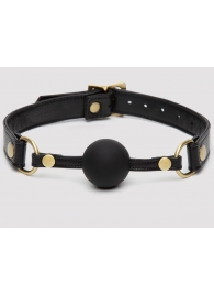 Черный кляп-шар Bound to You Faux Leather Ball Gag - Fifty Shades of Grey - купить с доставкой в Уссурийске