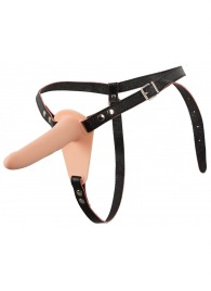 Телесный поясной страпон с вибрацией Vibrating Strap-On - 15,7 см. - Orion - купить с доставкой в Уссурийске