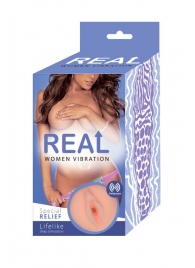 Телесный вибромастурбатор-вагина Real Women Vibration - Real - в Уссурийске купить с доставкой