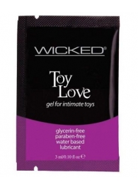 Лубрикант на водной основе для использования с игрушками WICKED Toy Love - 3 мл. - Wicked - купить с доставкой в Уссурийске