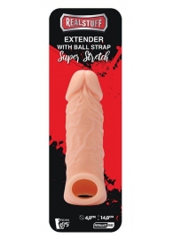 Телесная насадка EXTENDER WITH BALL STRAP 5.5 - 14 см. - Dream Toys - в Уссурийске купить с доставкой