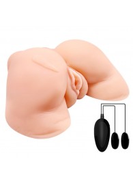 Телесная вибровагина Julie с 2 рабочими отверстиями - Baile - в Уссурийске купить с доставкой