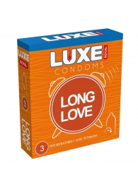 Презервативы с продлевающим эффектом LUXE Royal Long Love - 3 шт. - Luxe - купить с доставкой в Уссурийске