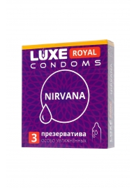 Презервативы с увеличенным количеством смазки LUXE Royal Nirvana - 3 шт. - Luxe - купить с доставкой в Уссурийске