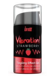 Жидкий интимный гель с эффектом вибрации Vibration! Strawberry - 15 мл. - INTT - купить с доставкой в Уссурийске