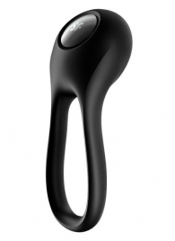 Черное эрекционное виброкольцо Majestic Duo - Satisfyer - в Уссурийске купить с доставкой