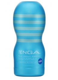 Мастурбатор с охлаждающей смазкой TENGA Original Vacuum Cup Cool - Tenga - в Уссурийске купить с доставкой