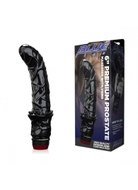 Черный вибромассажер простаты 6  Premium Prostate Massager - BlueLine - в Уссурийске купить с доставкой