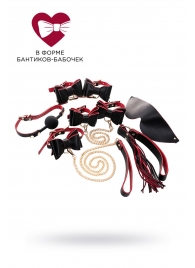 Черно-красный бондажный набор Bow-tie - ToyFa - купить с доставкой в Уссурийске