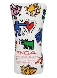 Мастурбатор-туба Keith Haring Soft Tube CUP - Tenga - в Уссурийске купить с доставкой