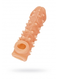 Телесная закрытая насадка с пупырышками Cock Sleeve Size S - 13,8 см. - KOKOS - в Уссурийске купить с доставкой