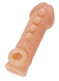 Телесная закрытая насадка с шишечками Cock Sleeve Size S - 13,8 см. - KOKOS - в Уссурийске купить с доставкой