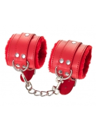 Красные наручники Anonymo из искусственной кожи - ToyFa - купить с доставкой в Уссурийске