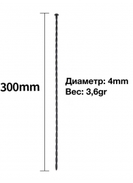 Черный уретральный стимулятор из силикона - 30 см. - Rubber Tech Ltd - купить с доставкой в Уссурийске
