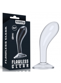 Прозрачный стимулятор простаты Flawless Clear Prostate Plug - 15 см. - Lovetoy - в Уссурийске купить с доставкой