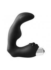 Черный вибромассажер простаты FantASStic Vibrating Prostate Massager - 11,3 см. - Dream Toys - в Уссурийске купить с доставкой