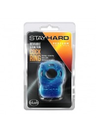 Голубое эрекционное виброкольцо Reusable 5 Function Cock Ring - Blush Novelties - в Уссурийске купить с доставкой