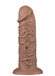 Коричневый фаллоимитатор Cubby dildo - 26,6 см. - Lovetoy в Уссурийске Коричневый фаллоимитатор Cubby dildo - 26,6 см. - Lovetoy