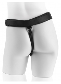 Страпон с телесной насадкой 7  Uncut with Strap on Harness - 18 см. - Pipedream - купить с доставкой в Уссурийске
