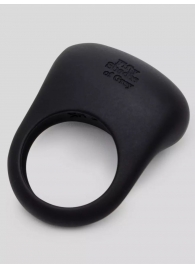 Черное эрекционное виброкольцо Sensation Rechargeable Vibrating Love Ring - Fifty Shades of Grey - в Уссурийске купить с доставкой