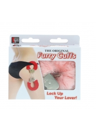 Металлические наручники с розовой меховой опушкой METAL HANDCUFF WITH PLUSH PINK - Dream Toys - купить с доставкой в Уссурийске