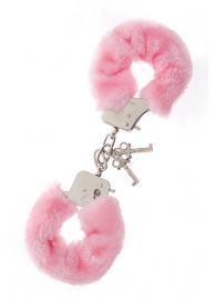 Металлические наручники с розовой меховой опушкой METAL HANDCUFF WITH PLUSH PINK - Dream Toys - купить с доставкой в Уссурийске