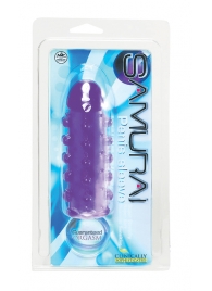 Закрытая фиолетовая насадка с пупырышками SAMURAI PENIS SLEEVE PURPLE - 14,5 см. - NMC - в Уссурийске купить с доставкой