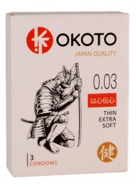 Тонкие презервативы OKOTO Thin Extra Soft - 3 шт. - Sitabella - купить с доставкой в Уссурийске