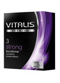 Презервативы с утолщенной стенкой VITALIS PREMIUM strong - 3 шт. - Vitalis - купить с доставкой в Уссурийске