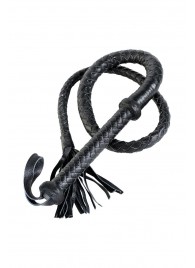 Длинный кожаный кнут с хлопушками на конце - ToyFa - купить с доставкой в Уссурийске
