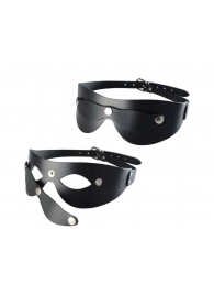 Черная кожаная маска  Новичок - Sitabella - купить с доставкой в Уссурийске