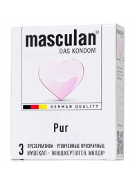 Супертонкие презервативы Masculan Pur - 3 шт. - Masculan - купить с доставкой в Уссурийске