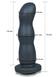 Черная анальная рельефная насадка-фаллоимитатор - 15 см. - LOVETOY (А-Полимер) - купить с доставкой в Уссурийске