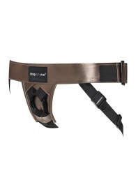 Бронзовый пояс для насадок Curious Harness - Strap-on-me - купить с доставкой в Уссурийске