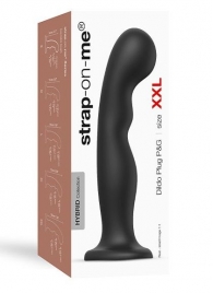 Черная насадка Strap-On-Me Dildo Plug P G size XXL - Strap-on-me - купить с доставкой в Уссурийске