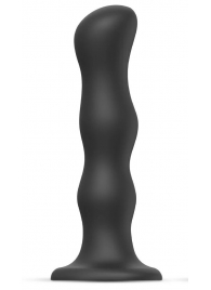 Черная насадка Strap-On-Me Dildo Geisha Balls size M - Strap-on-me - купить с доставкой в Уссурийске