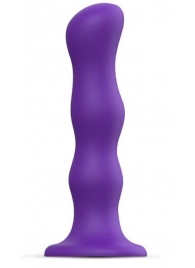 Фиолетовая насадка Strap-On-Me Dildo Geisha Balls size M - Strap-on-me - купить с доставкой в Уссурийске
