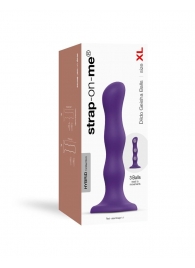 Фиолетовая насадка Strap-On-Me Dildo Geisha Balls size XL - Strap-on-me - купить с доставкой в Уссурийске