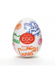 Мастурбатор-яйцо Keith Haring EGG STREET - Tenga - в Уссурийске купить с доставкой