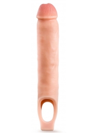 Телесная насадка-удлинитель 11.5 Inch Silicone Cock Sheath Penis Extender - 29,2 см. - Blush Novelties - в Уссурийске купить с доставкой