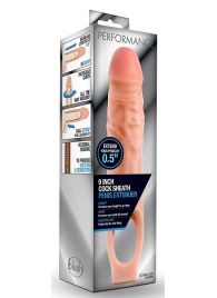 Телесная насадка на пенис 9 Inch Cock Sheath Extender - 22,2 см. - Blush Novelties - в Уссурийске купить с доставкой