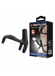 Черная вибронасадка на пенис Vibrating Penis Sling - Baile - в Уссурийске купить с доставкой